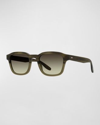 Barton Perreira Mens Winton Acetate Square Sunglasses