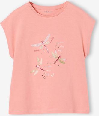 Vertbaudet M&auml;dchen T-Shirt mit Tierprint aprikose