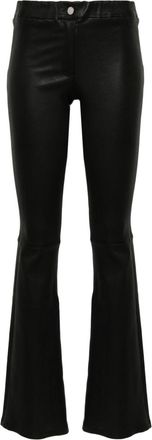 Arma Izzy trousers - women - Cotton/Lambskin/Elastane - 36 - Black