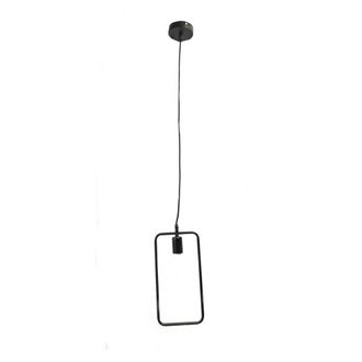 Trade Shop Trade Shop Traesio - Trade Shop - Lampadario Soffitto A Sospensione Rettangolare Lampada Moderna Attacco E27 B35-q - Negro