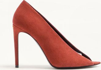 Valentino Garavani Open Toe R&eacute;v&eacute;l&eacute; Suede Pumps 105Mm Wo
