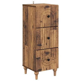 vidaXL Cajonera 33 X 34,5 X 90 Cm Madera De Ingenier&iacute;a Vidaxl