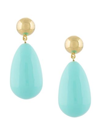 Eshvi oval drop earrings - Blue