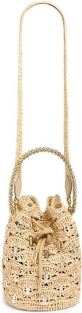 Paco Rabanne 1969 Raphia Wave Paco bucket bag - women - Raffia - One Size - Neutrals