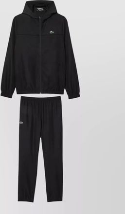 Lacoste hooded jacket set elastic cuffs design
