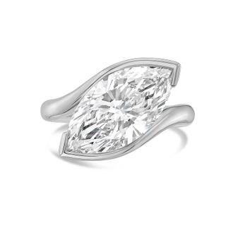 Diana M. Jewels PLATINUM LAB GROWN MARQUISE DIAMOND FASHION RING WEIGHING 15.00 CTS TW