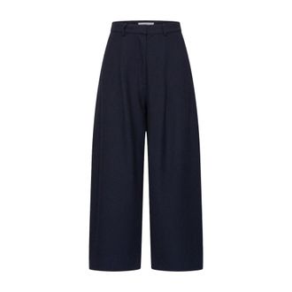 By-Bar Amsterdam Frida Wijde Broek - Dames - Broeken - Blauw - Maat: L Viscose