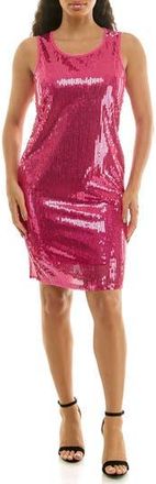 Nina Leonard Sequin Sheath Dress in Fuchsia at Nordstrom Rack, Size X-Large