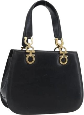 Ferragamo Pre-owned Handtas - Dames - Vintage Handtas - Zwart - ONE Size - Leer - Vintage