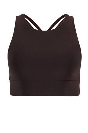 Winshape Sport-Bustier WINSHAPE Functional Comfort Sport-BH SB103C, Damen, Gr. XXL, espresso, 85% Polyester, 15% Elasthan, BHs Sport-Bustier, mit R&uuml;cken-Applik