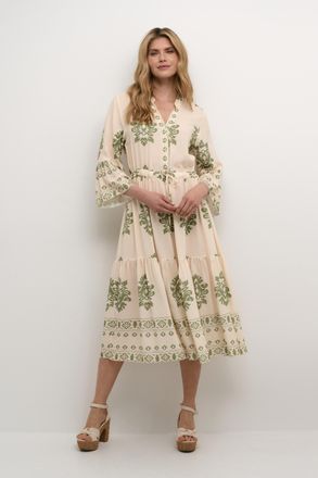 Cream Jurk Feminine offwhite