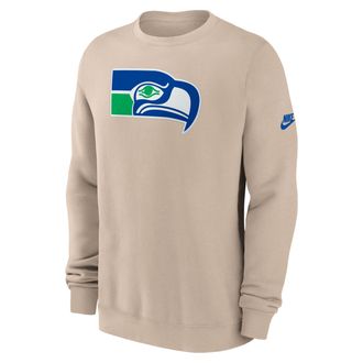 Nike Seattle Seahawks Rewind Club Nike Mens NFL Pullover Crew in Brown | NKPU05YV78-SP5