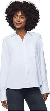 Splendid Reese Button-Down Shirt Womens Clothing White : XL (Womens 14-16), Cotton/Viscose