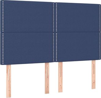vidaXL Cabeceros 4 Unidades Tela Azul 72x5x78/88 Cm Vidaxl
