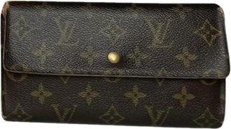 Louis Vuitton Pre-owned Vintage Portemonnee - Dames - Vintage Accessoires - Bruin - ONE Size - Leer - Vintage