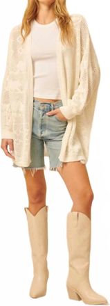 John & Jenn Apollo Cardigan In Sea Shell