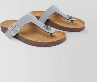 Tory Burch thong sandals with round toe and cork sole