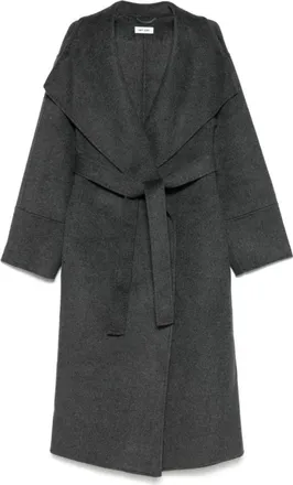 Soft Goat Cappotto con cintura - - Coats - Donna - Grigio - XS