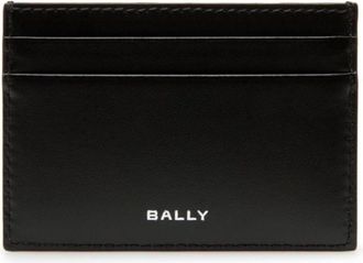 Bally logo-print leather cardholder - men - Calf Leather - One Size - Grey