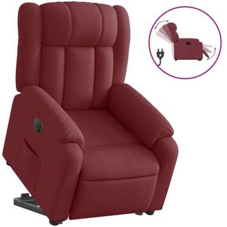 vidaXL Vidaxl - Sill&oacute;n El&eacute;ctrico Reclinable Elevable De Tela Rojo Tinto
