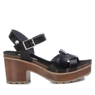 Xti Womens Casual Heeled Platform Sandals In Black
