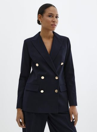 Contemporaine Womens Golden-button double-breasted Blazer Jacket