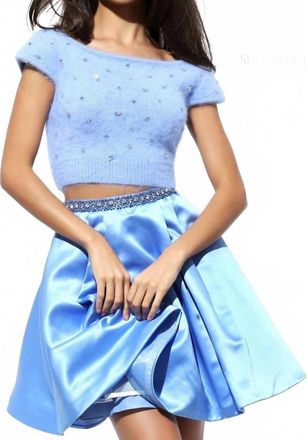 Sherri Hill Womens Evening Dress In Periwinkle