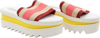 Stella McCartney Stella Mccartney Womens Faux Leather Colorblocked Platform Slide (Authentic Pre-Loved)