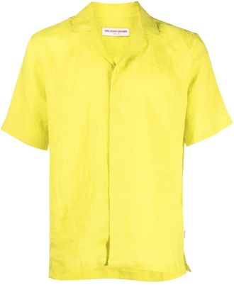 Orlebar Brown Maitan linen short-sleeve shirt - men - Linen/Flax - S - Green