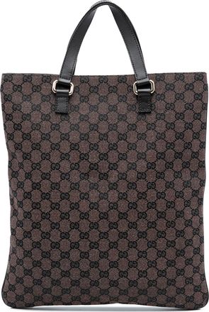 Gucci Pre-owned Womens Gg Canvas Tote - Dark Brown Textile - One Size