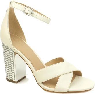 Guess High Heel Sandalen - Dames - Sandalen met hakken - Beige - 35 EU - Leer - Schoenen