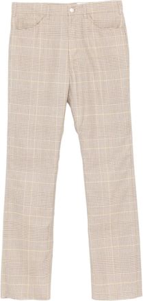 Alexander McQueen checked trousers - Neutrals