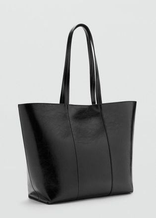 Mango Borsa shopper grande nero - Donna - Taglia unica - MANGO