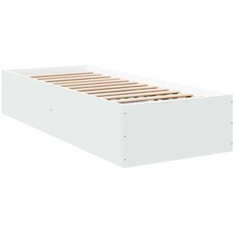vidaXL Bed Frame without Mattress White 100x200 cm Vidaxl