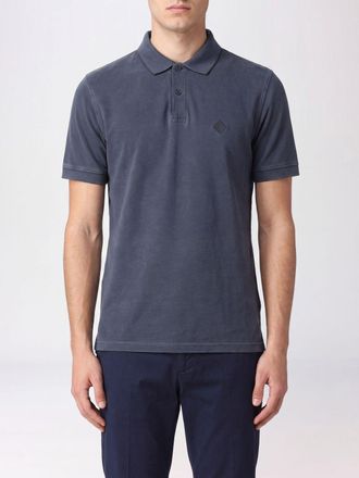 Herno Polo slim fit in cotone a maniche corte con colletto a costine