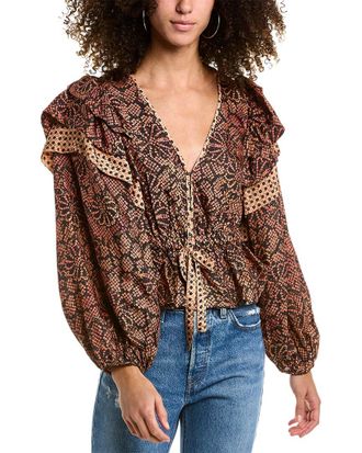 Ulla Johnson Indra Silk-Blend Blouse