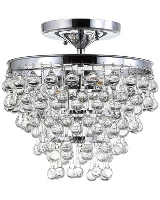 Jonathan Y Designs Jonathan Y 2-Light Toronto Chrome Flush Mount