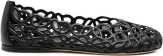 Loewe Petal Anagram Ballerina - Dames - Ballerinas - Zwart - 36 EU - Leer - Schoenen