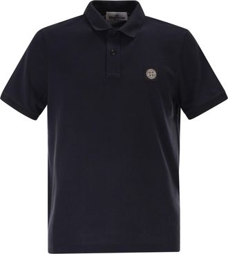 Stone Island Regular Fit Short Sleeved Polo Shirt With Compass Patch