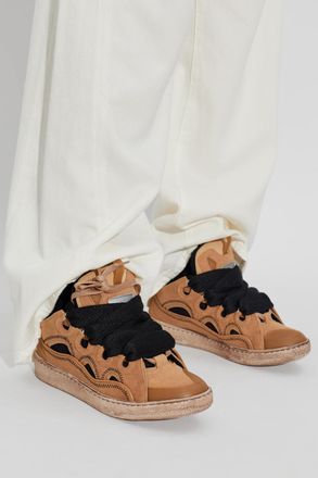 Lanvin Curb Sports Shoes, Womens, Brown