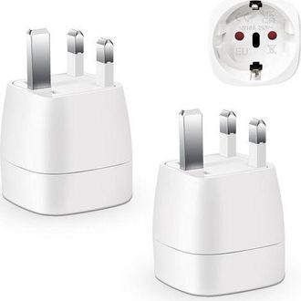 OEM Adaptador De Enchufe Brit&aacute;nico De 2 Piezas, Adaptador De Viaje De Francia/europa Al Reino Unido, Adaptador Franc&eacute;s De 2 Pines A Gb De 3 Pines Para Irl