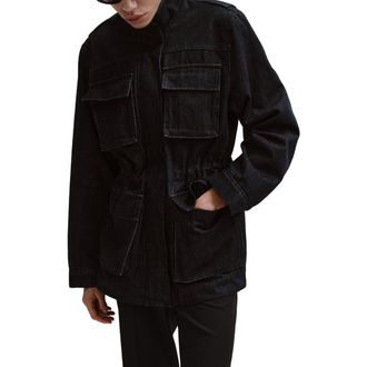 Mango Oversize Denim Barn Jacket in Open Blue at Nordstrom, Size Medium