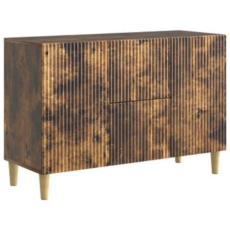 vidaXL Aparador Roble Ahumado 89 X 34,5 X 60 Cm Madera De Ingenier&iacute;a Vidaxl