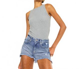 Kancan High Rise Mom Shorts In Medium Denim