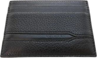 Bulgari Tweedehands leren portemonnees - Heren - Vintage Accessoires - Zwart - ONE Size - Leer - Vintage