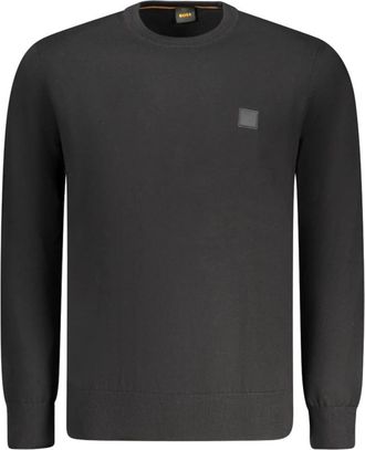 HUGO BOSS Kanovano S Sweater - Heren - Ronde hals truien - Zwart - L - Katoen - Truien & Vesten