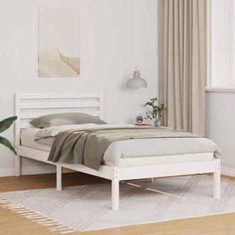 vidaXL Estructura De Cama Blanco 90 X 190 Cm Madera Maciza De Pino Vidaxl