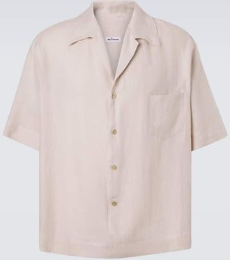 Kiton Linen bowling shirt