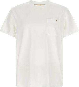 Valentino Garavani Katoenen Jersey T-shirt - Heren - T-shirts - Wit - XL - Katoen - Tops