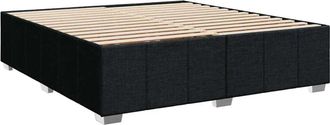 vidaXL Bed Frame without Mattress Black Super King Fabric Vidaxl